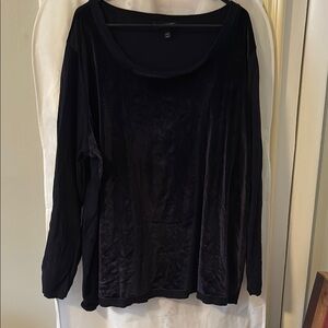 Lane Bryant - Navy Blue Velvet Women's Top